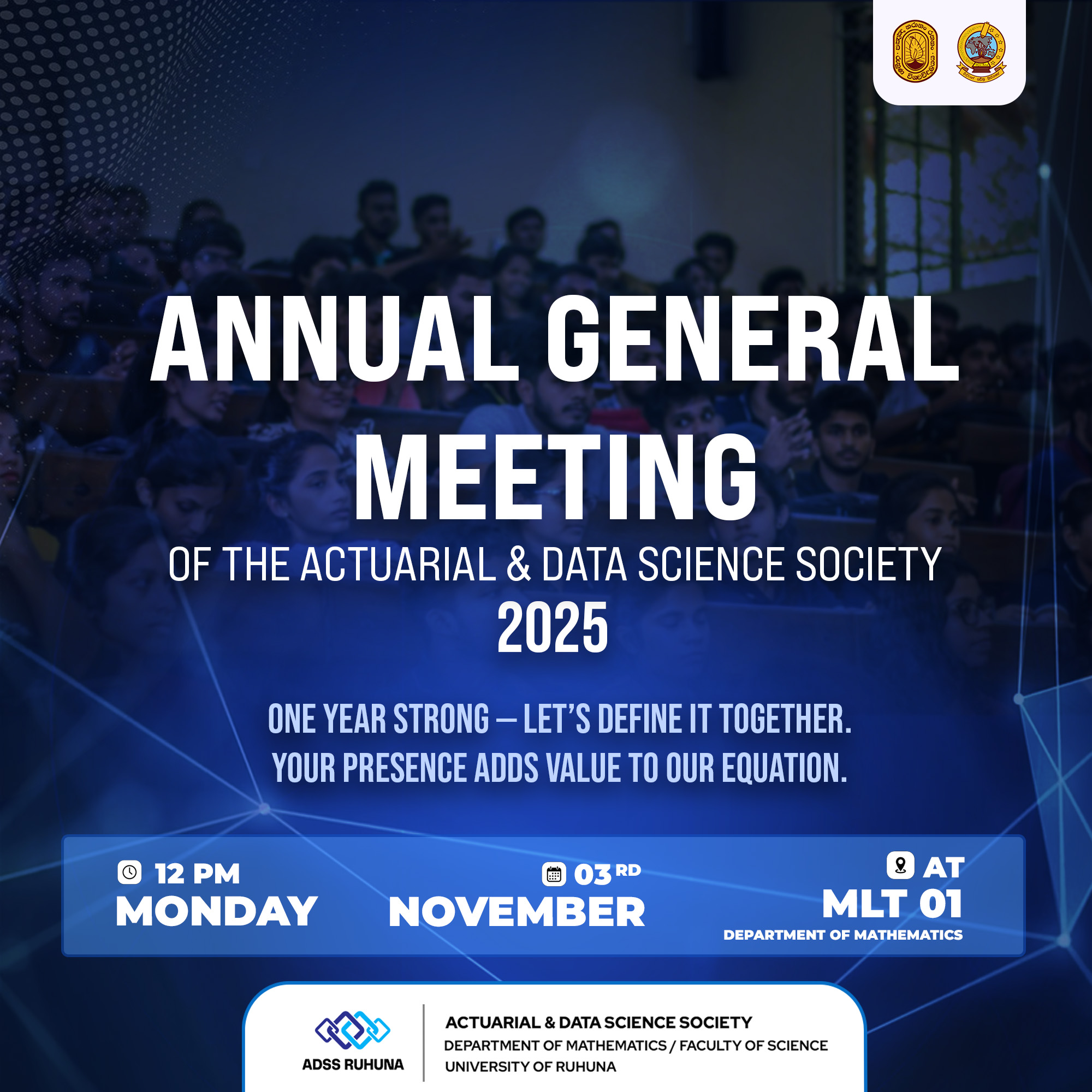 Second Annual General Meeting of ADSS RUHUNA! – Actuarial & Data ...